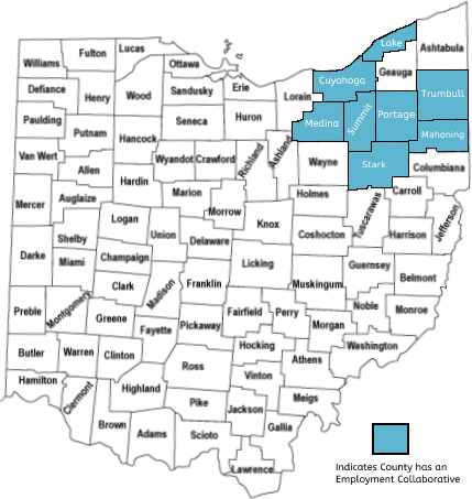 Counties in Ohio that have Employment Collaboratives
